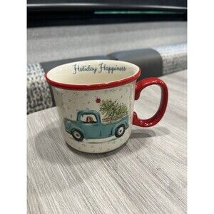 Holiday Pioneer Woman Stoneware Holiday Happiness Coffee Mug 16oz